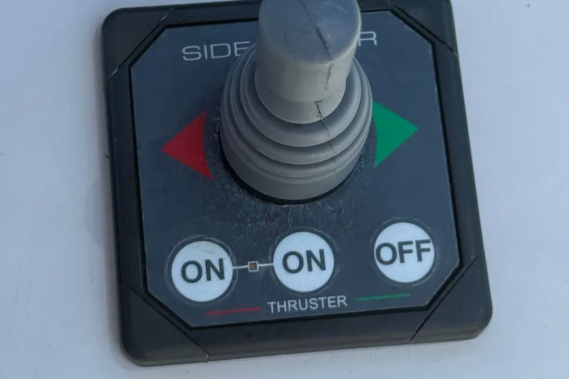 Long Gone Yacht Photos Pics Joystick control panel for Carver C34 2013 boat thruster system.
