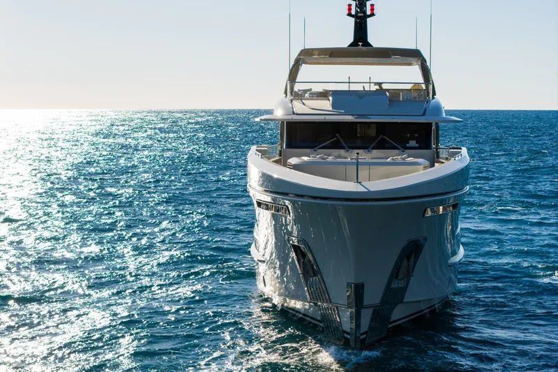 Stellamar Yacht Photos Pics Luxury yacht Cantiere Delle Marche RJ 115, 2023 model, cruising on open sea.