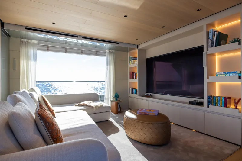 Stellamar Yacht Photos Pics Luxurious interior of 2023 Cantiere Delle Marche RJ 115 yacht with ocean view.