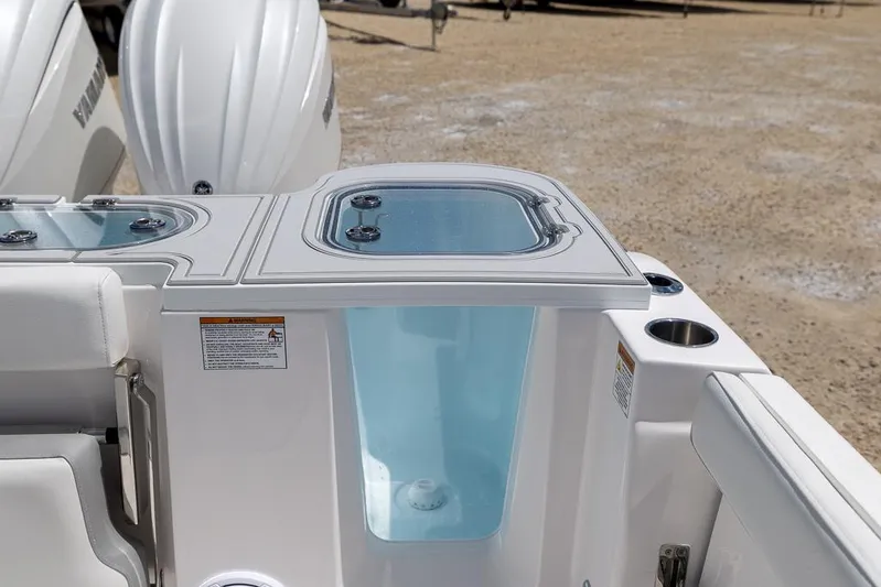  Yacht Photos Pics 2026 Sea Fox 288 Commander boat with dual Yamaha engines and livewell.