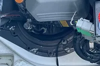 Engine compartment of a 2022 Leopard 42, featuring mechanical components and wiring.