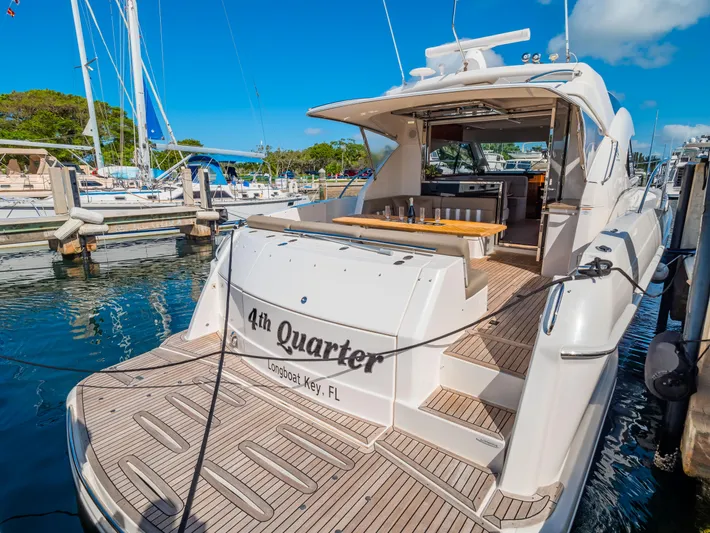 Belle-rosa Yacht Photos Pics 2016 Riviera 5000 Sport Yacht docked, luxury design.