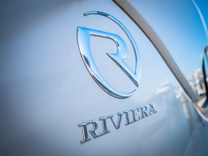 Belle-rosa Yacht Photos Pics Riviera 5000 Sport Yacht 2016 logo on white background.