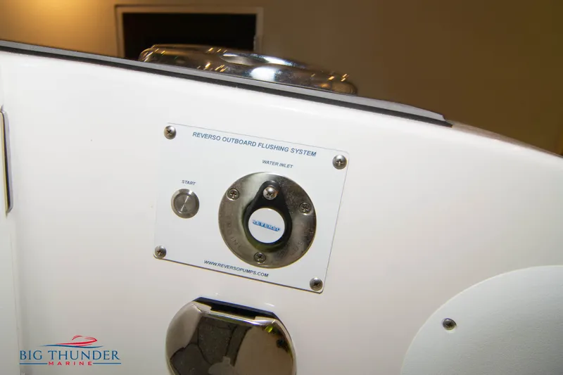  Yacht Photos Pics 2023 Fountain 34 SC Reverso Outboard Flushing System, Big Thunder Marine logo