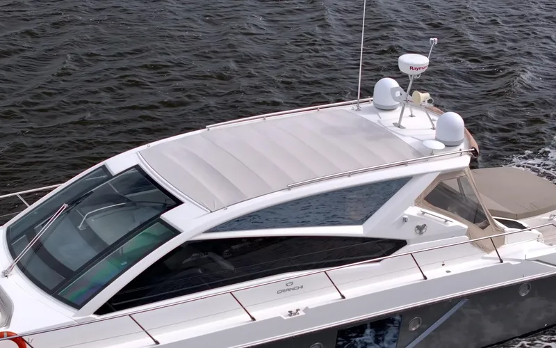 Dominus Yacht Photos Pics 2012 Cranchi 56 yacht cruising on water.