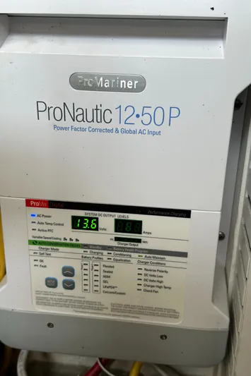 Bay Saddle Yacht Photos Pics ProNautic 12:50P marine battery charger on 2005 Sabre 38 Hardtop Express.