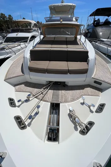 Princess Of The Seas Yacht Photos Pics 2017 Jeanneau Prestige 750 yacht with spacious deck and luxurious seating.