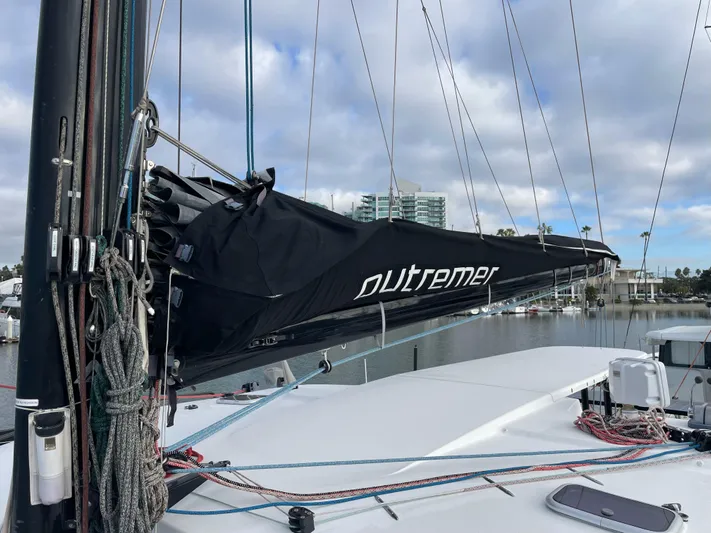 Inconceivable Yacht Photos Pics Outremer 4X 2018 sailboat mast and rigging in marina setting.