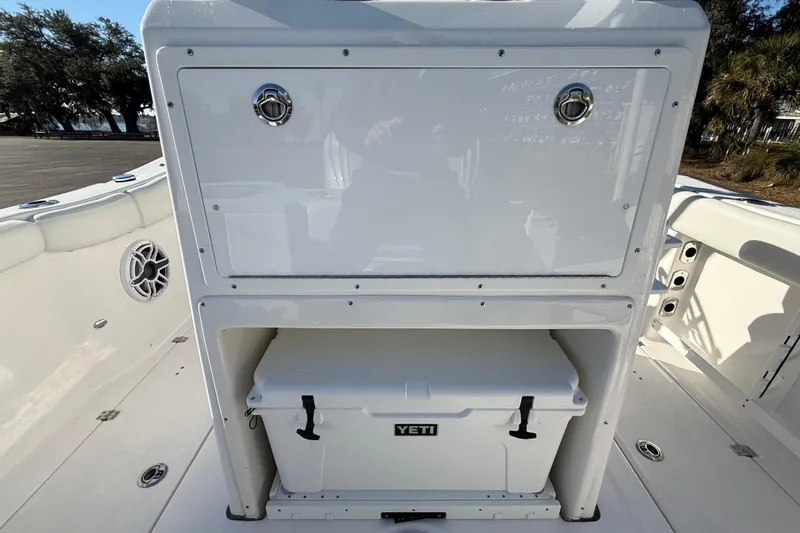  Yacht Photos Pics 2024 Sea Fox 288 Commander boat with Yeti cooler storage compartment.