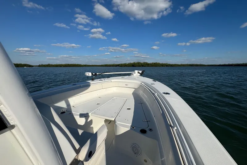  Yacht Photos Pics 2021 Sea Hunt Gamefish 30 boat with forward seating on a sunny day.