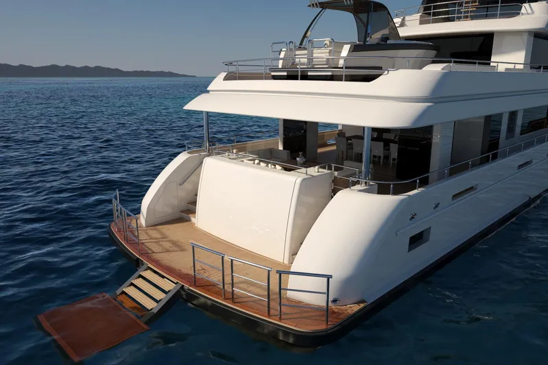 Magnolia Yacht Photos Pics Luxurious 2026 Magnolia Yachts custom model on serene ocean waters.