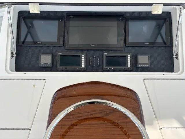  Yacht Photos Pics Control console of 2019 Viking 52 Convertible yacht.