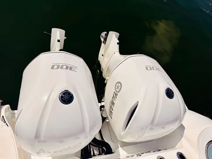  Yacht Photos Pics Twin Yamaha 300 outboard engines on a 2019 Sea Fox 328 Commander boat.