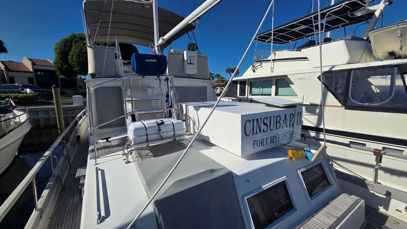 Cinsubar II Yacht Photos Pics Grand Banks 49 Classic 1997 yacht docked, Fort Myers.