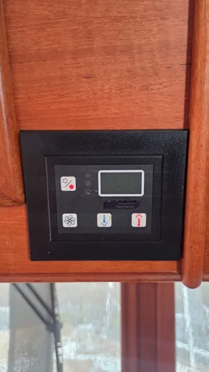 Cinsubar II Yacht Photos Pics Control panel on Grand Banks 49 Classic, year 1997.