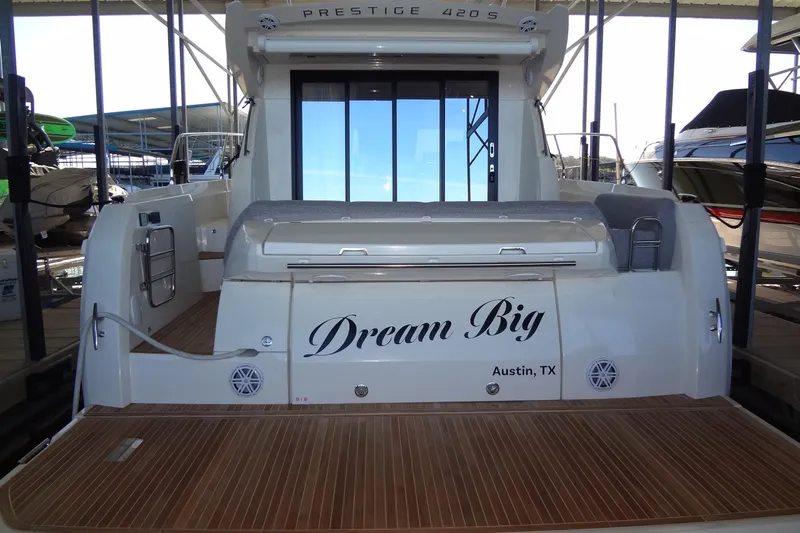 Dream Big Yacht Photos Pics 2023 Prestige 420S yacht named "Dream Big" docked in Austin, TX.