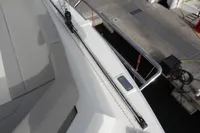 Leopard 50 yacht deck detail at marina, 2021 model.