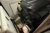 Engine compartment of a 2016 Solaris 58 yacht featuring a Volvo Penta engine.