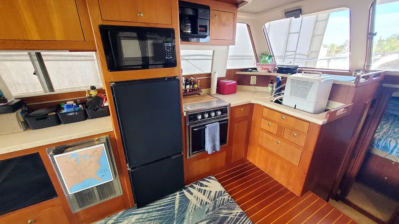 Val Halla Yacht Photos Pics Main Cabin Galley