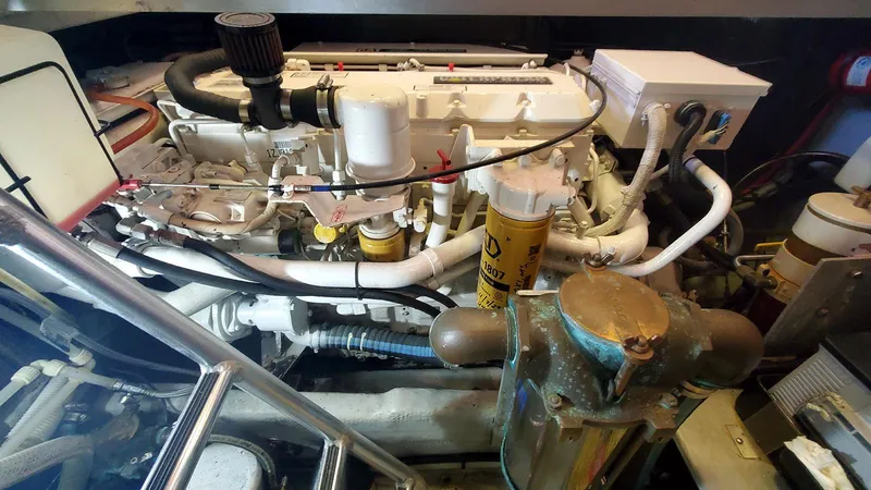 Val Halla Yacht Photos Pics Main Engine Side