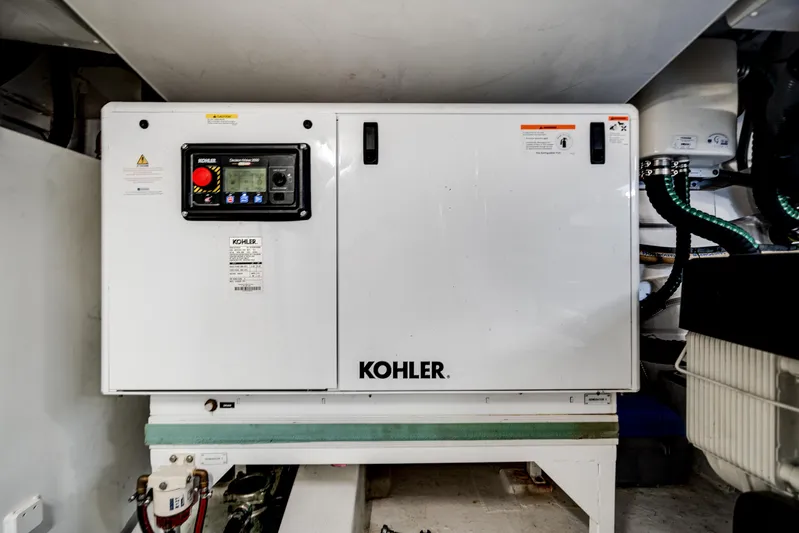 Spysea Yacht Photos Pics Kohler generator in 2023 Azimut Fly 68 yacht engine room.
