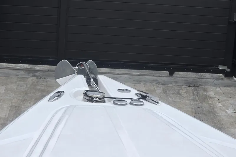  Yacht Photos Pics 2016 Extreme Boats model, bow view with anchor and deck fittings.