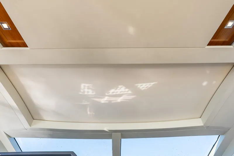 Balliamo Yacht Photos Pics Interior ceiling view of 2011 Uniesse 55S yacht with modern lighting.