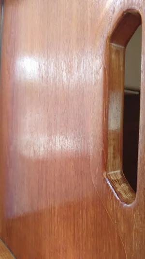 4 Estrellas Yacht Photos Pics Restoring Teak at Companionway