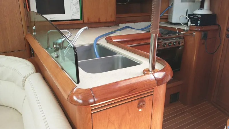 4 Estrellas Yacht Photos Pics Galley brought back to life!