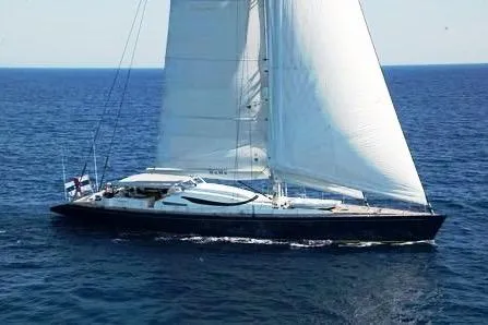  Yacht Photos Pics Luxurious 2004 Dereli Yachts S/Y 42 m sailing on open sea, designed by Philippe Briand.