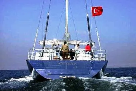  Yacht Photos Pics Luxury Dereli Yachts S/Y 42 m sailing with Turkish flag, designed by Philippe Briand, 2004.