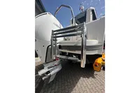 2021 Nimbus C8 boat with Mercury engine and stainless steel ladder.