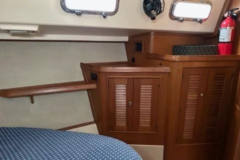 Sapphire Seas Yacht Photos Pics Forward stateroom storage to starboard