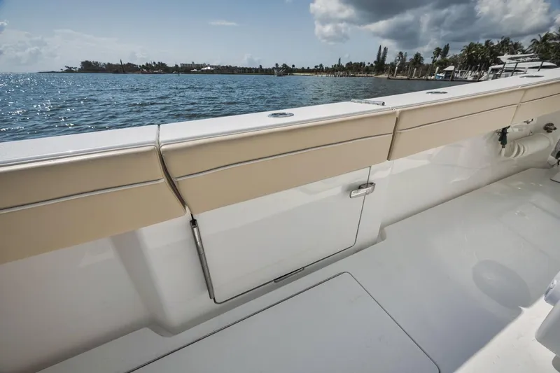 Primo Yacht Photos Pics 2023 Valhalla Boatworks V-41 deck with ocean view and clear skies.