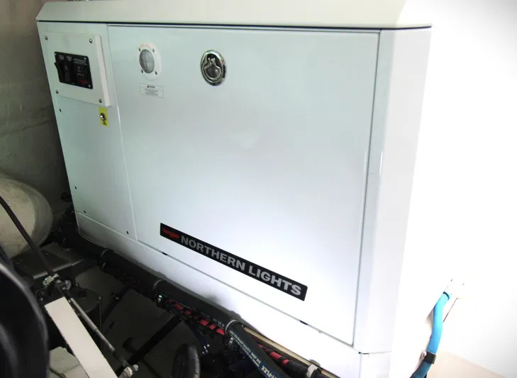 Sweet Yacht Photos Pics Northern Lights generator in 2001 Grand Banks 49 Eastbay HX yacht engine room.