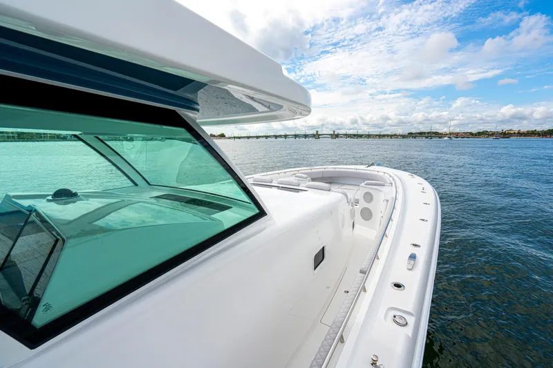  Yacht Photos Pics 2026 HCB 56 Suenos GIX luxury yacht on open water, showcasing sleek design.