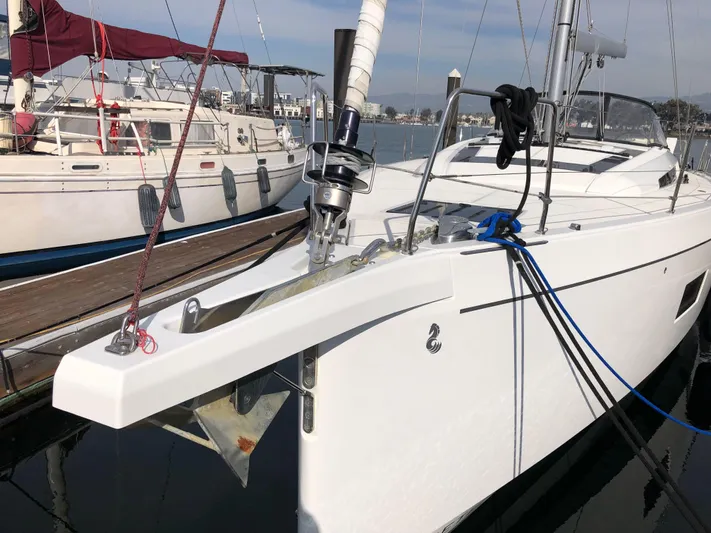 Hydrobaby3 Yacht Photos Pics 2019 Beneteau Oceanis 51.1 sailboat docked, showcasing sleek design and modern features.