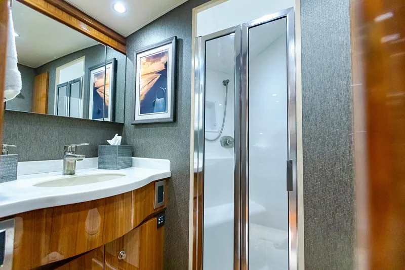 O'fishal Bizzness Yacht Photos Pics 2018 Viking 44 Convertible  Master Head 1