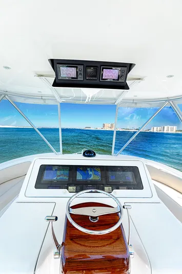 O'fishal Bizzness Yacht Photos Pics 2018 Viking 44 Convertible  Helm 3