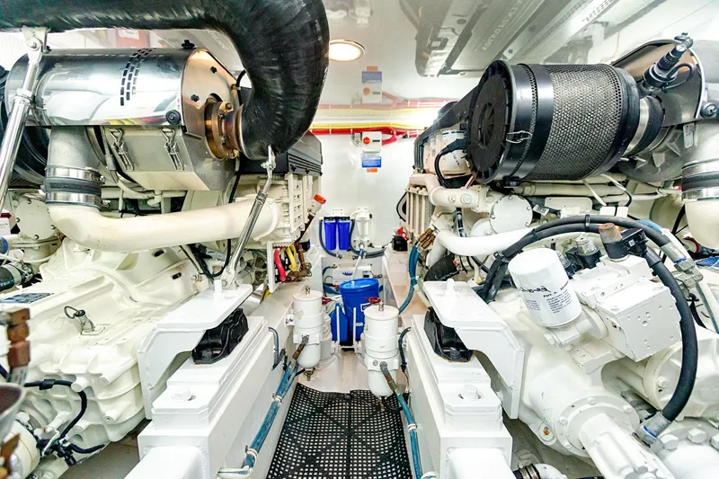 O'fishal Bizzness Yacht Photos Pics 2018 Viking 44 Convertible  Engine Room
