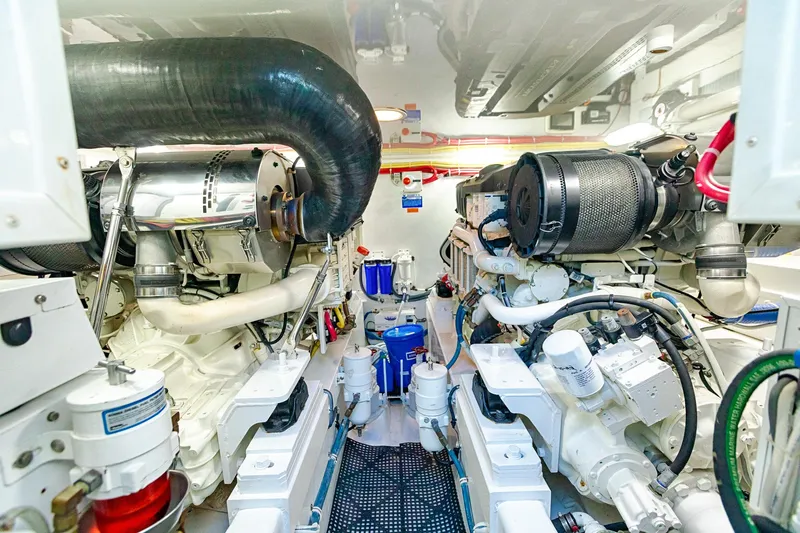 O'fishal Bizzness Yacht Photos Pics 2018 Viking 44 Convertible  Engine Room 1