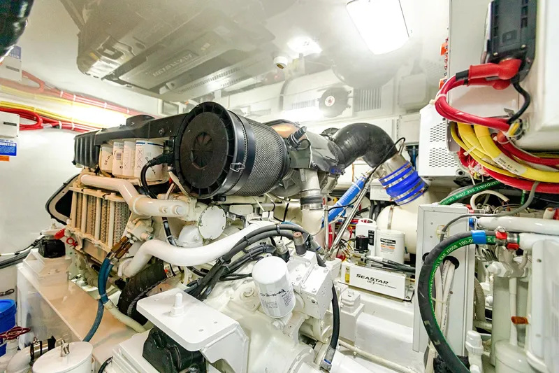 O'fishal Bizzness Yacht Photos Pics 2018 Viking 44 Convertible  Engine Room 2