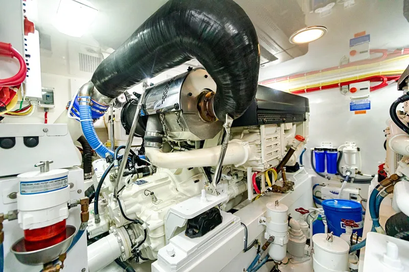 O'fishal Bizzness Yacht Photos Pics 2018 Viking 44 Convertible  Engine Room 3