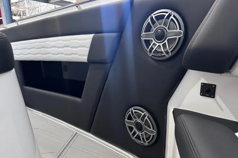  Yacht Photos Pics Interior of Cigarette 42' Auroris 2025 with speakers.