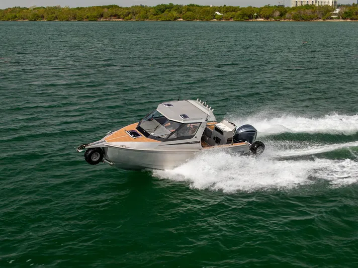 Latitude Yacht Photos Pics Sealegs 8.5M 2022 model cruising on water, showcasing speed and agility.