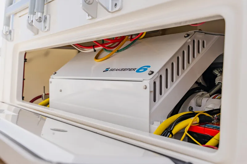  Yacht Photos Pics Seakeeper 6 gyroscope installed in 2018 Regulator 41 boat, enhancing stability.