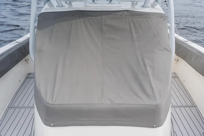  Yacht Photos Pics 2018 Regulator 41 boat with covered console on deck.