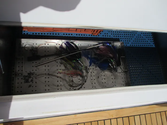 Barratuna Yacht Photos Pics Tackle Storage under seat