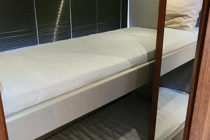  Yacht Photos Pics Bunk beds in the 2018 Sunseeker Predator yacht cabin.