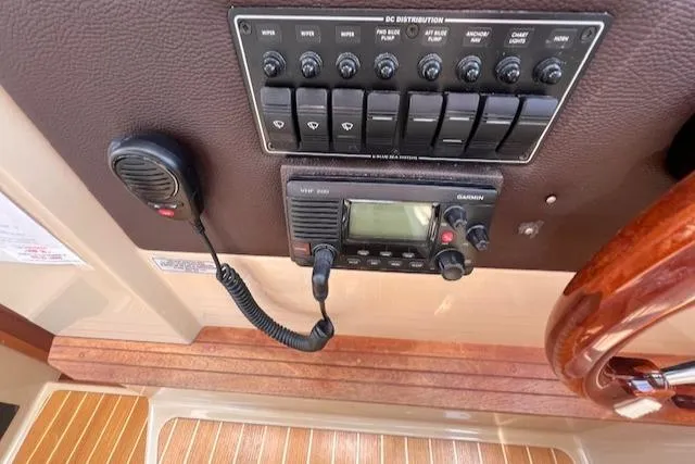 Windless Yacht Photos Pics Control panel of 2016 Ranger Tugs R-29 S Tug with radio and switches.